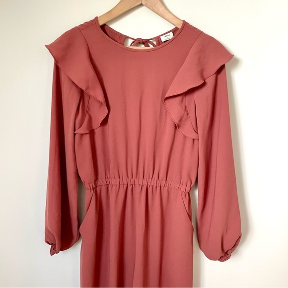 Aritzia Wilfred Long Sleeve Fleurette Jumpsuit Dusty Rose Color Size Small - Picture 5 of 13